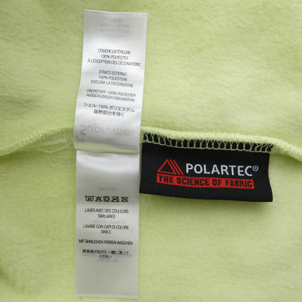 Supreme シュプリーム 22AW Polartec Mock Neck Pullover ポーラテック モックネック プルオーバー フリース ジャケット ライトグリーン系 S【美品】【中古】