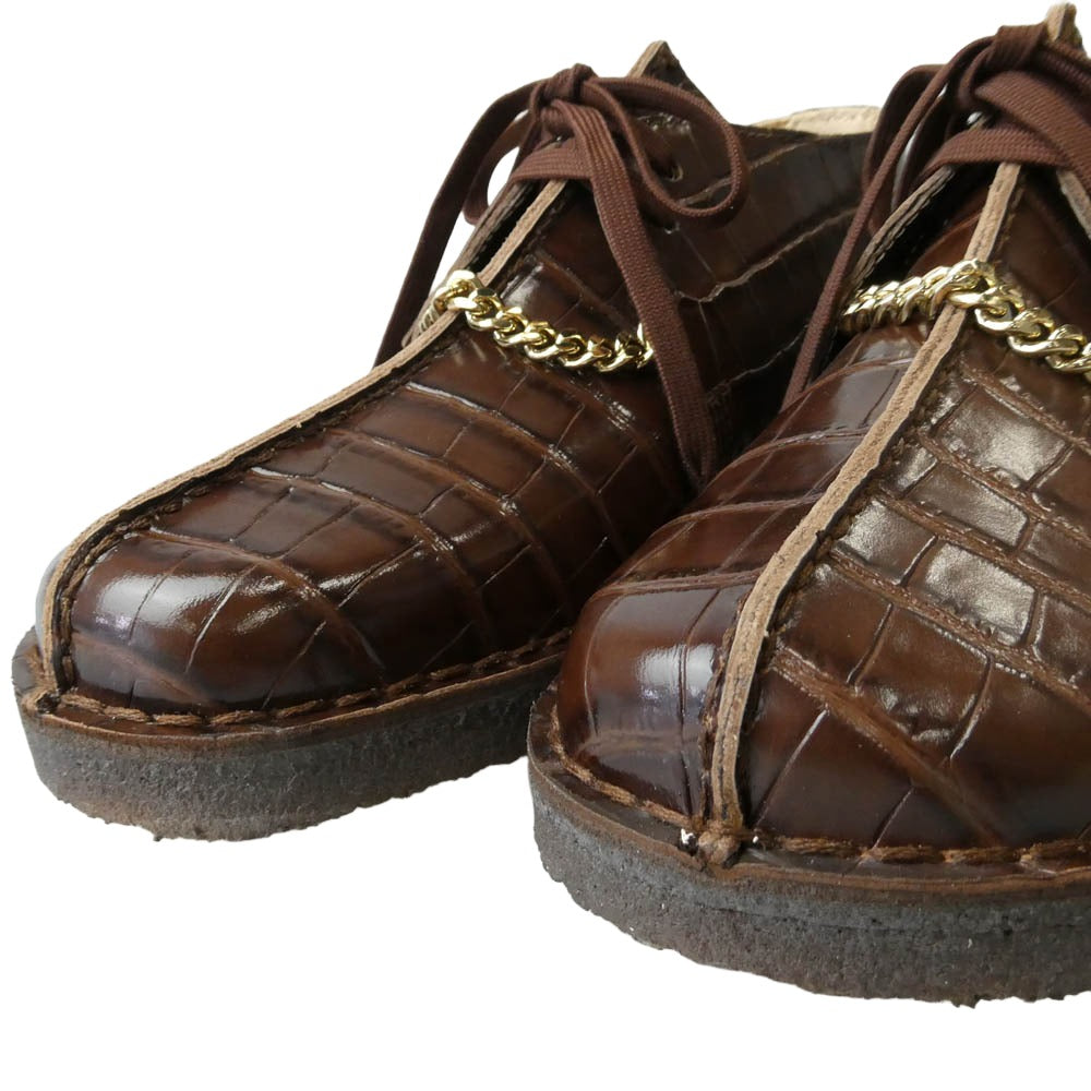 Supreme シュプリーム 24AW Clarks MARTINE ROSE Desert Trek クロコ型押し デザート シューズ ブラウン系 US8 1/2【新古品】【未使用】【中古】