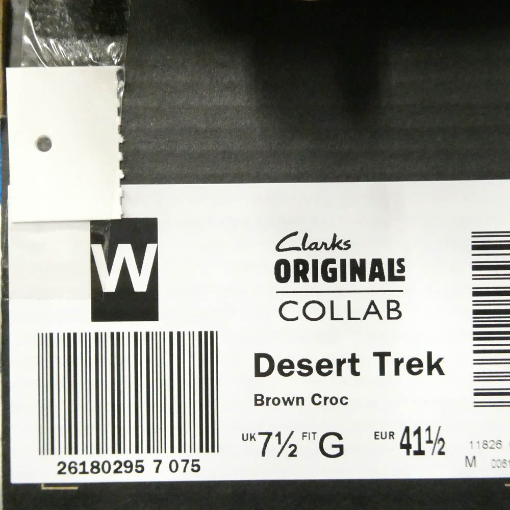 Supreme シュプリーム 24AW Clarks MARTINE ROSE Desert Trek クロコ型押し デザート シューズ ブラウン系 US8 1/2【新古品】【未使用】【中古】