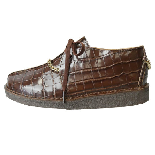 Supreme シュプリーム 24AW Clarks MARTINE ROSE Desert Trek クロコ型押し デザート シューズ ブラウン系 US10【新古品】【未使用】【中古】