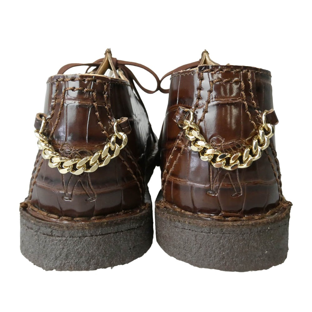 Supreme シュプリーム 24AW Clarks MARTINE ROSE Desert Trek クロコ型押し デザート シューズ ブラウン系 US10【新古品】【未使用】【中古】