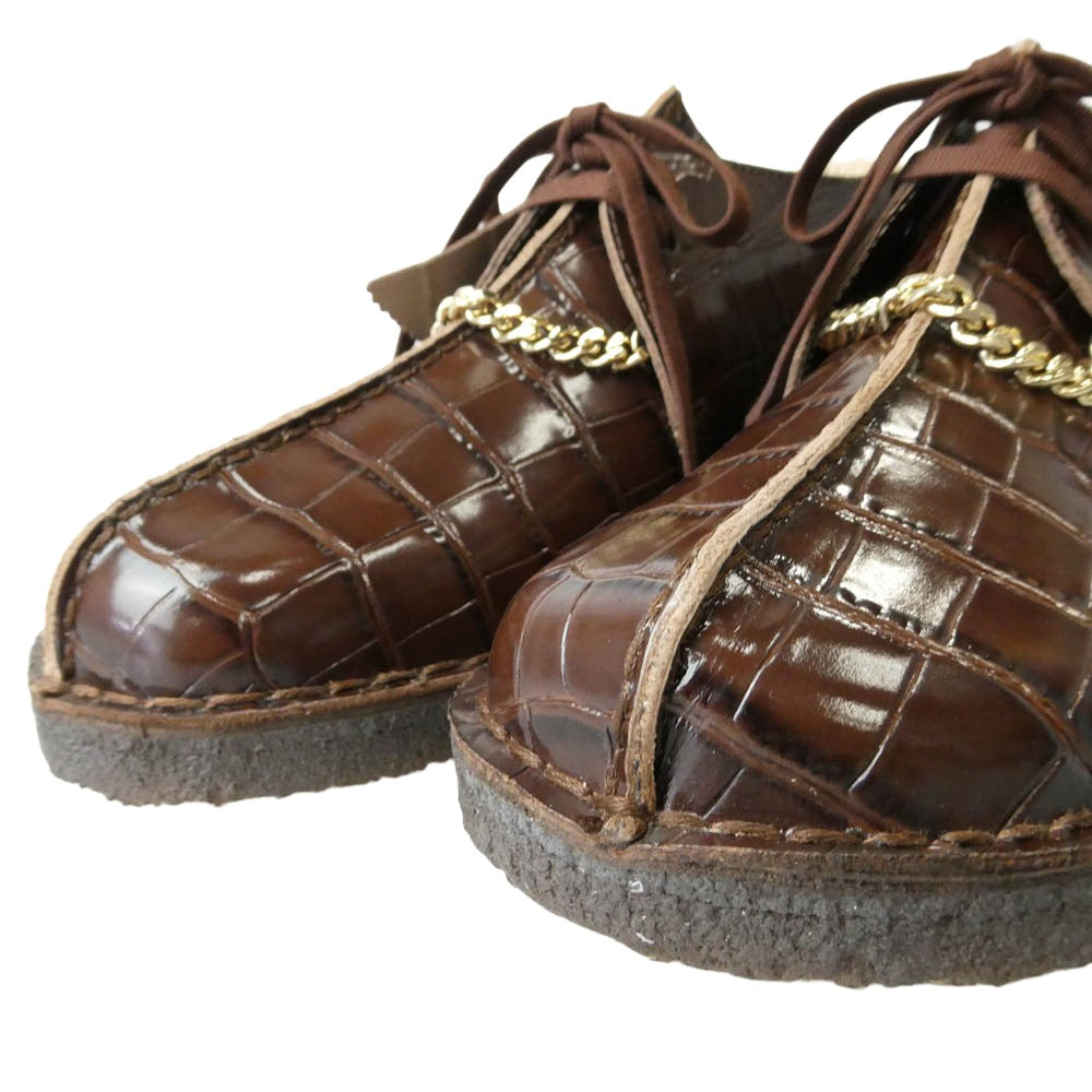 Supreme シュプリーム 24AW Clarks MARTINE ROSE Desert Trek クロコ型押し デザート シューズ ブラウン系 US10【新古品】【未使用】【中古】