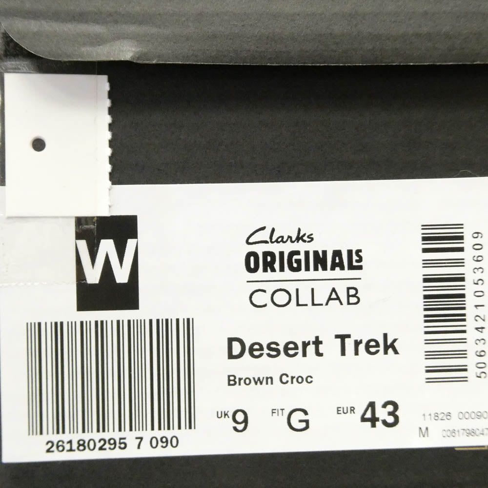 Supreme シュプリーム 24AW Clarks MARTINE ROSE Desert Trek クロコ型押し デザート シューズ ブラウン系 US10【新古品】【未使用】【中古】