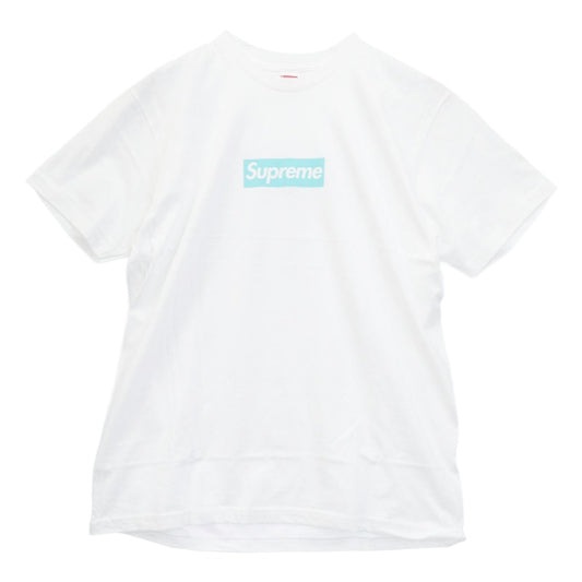 Supreme シュプリーム 21AW Box Logo Tee ボックスロゴ 半袖 Tシャツ ティファニー ホワイト系 L【極上美品】【中古】