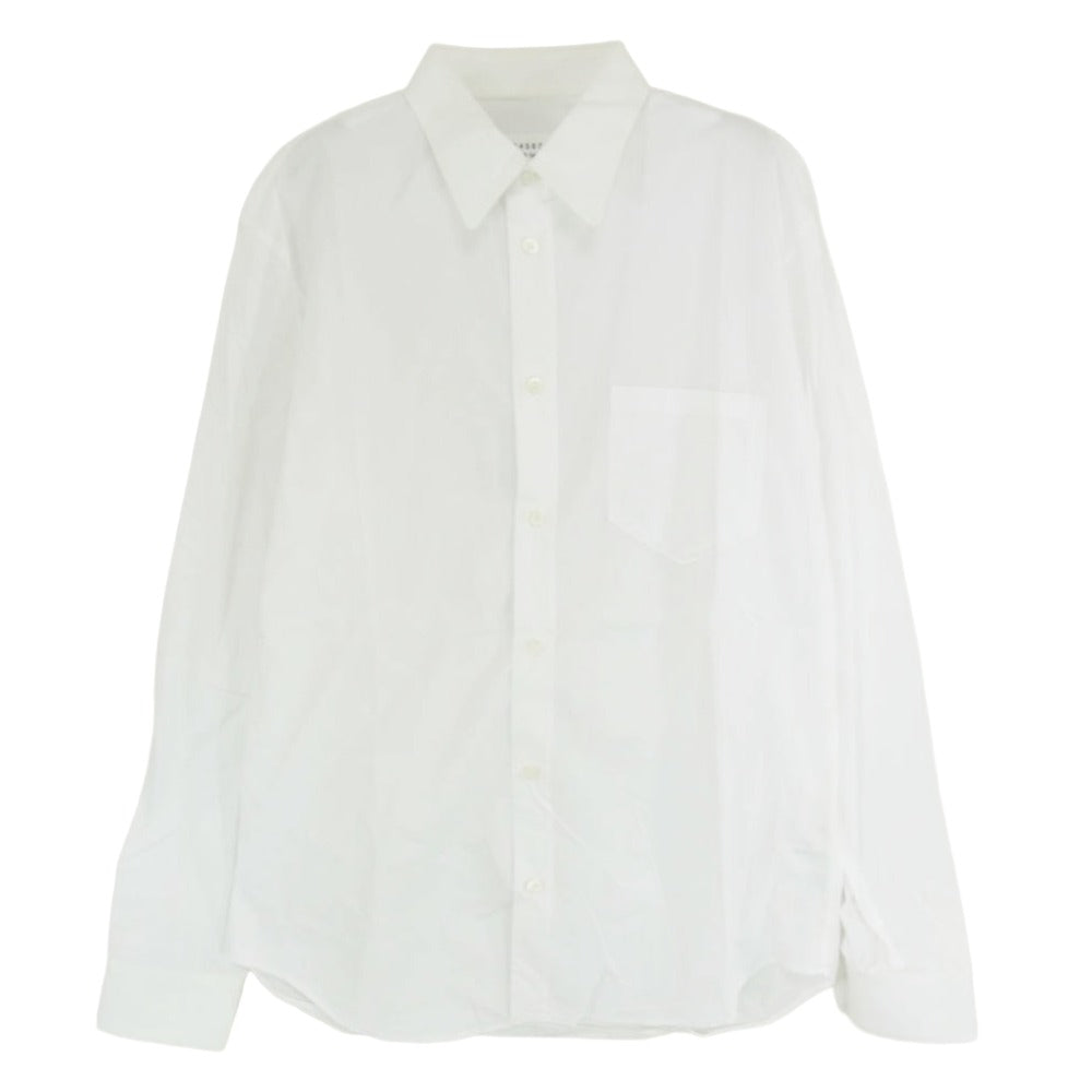 MAISON MARGIELA メゾンマルジェラ 18AW S50DL0359 S39545 10ライン コットン ポケット 長袖シャツ ホワイト系 39【中古】