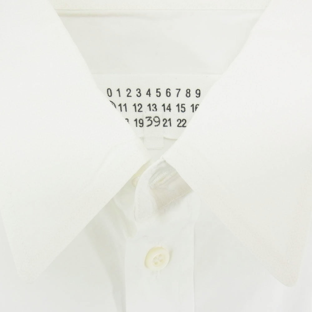 MAISON MARGIELA メゾンマルジェラ 18AW S50DL0359 S39545 10ライン コットン ポケット 長袖シャツ ホワイト系 39【中古】