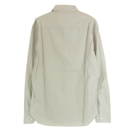 MAISON MARGIELA メゾンマルジェラ 20AW S50DL0393 S39545 10ライン SLIM FIT POPLIN SHIRT ガーメントダイ コットンポプリン スリム 長袖シャツ グレー系 39【中古】