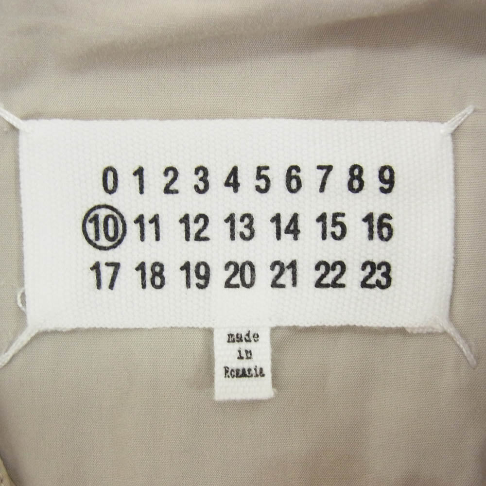 MAISON MARGIELA メゾンマルジェラ 20AW S50DL0393 S39545 10ライン SLIM FIT POPLIN SHIRT ガーメントダイ コットンポプリン スリム 長袖シャツ グレー系 39【中古】