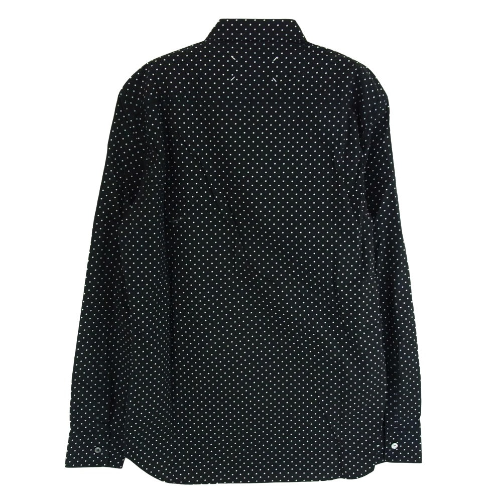 MAISON MARGIELA メゾンマルジェラ 19AW S30DL0442 S52359 ポルカドット コットン ポケット 長袖シャツ ブラック系 40【中古】