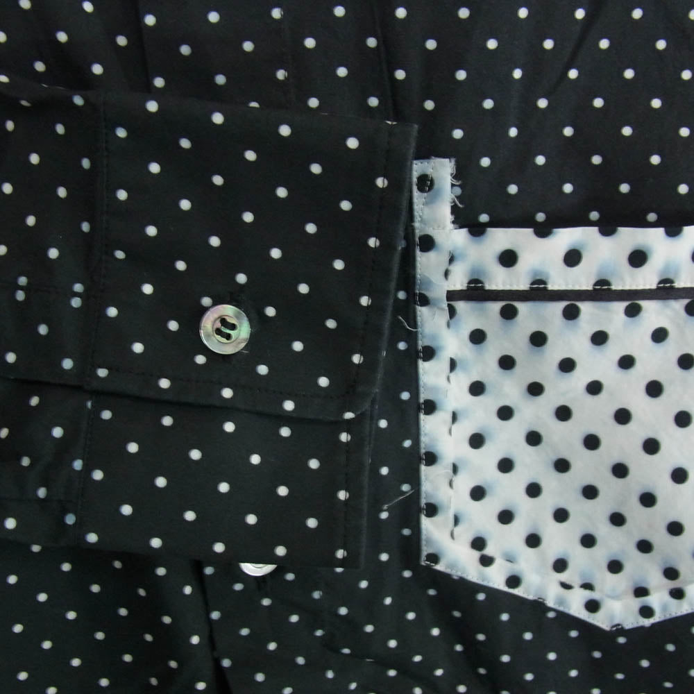 MAISON MARGIELA メゾンマルジェラ 19AW S30DL0442 S52359 ポルカドット コットン ポケット 長袖シャツ ブラック系 40【中古】
