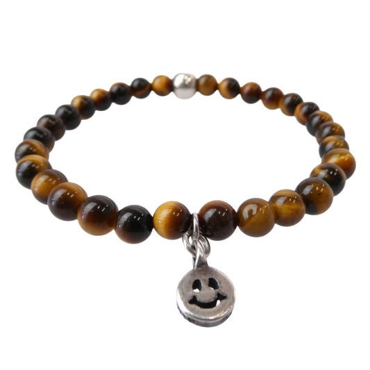 BILL WALL LEATHER ビルウォールレザー BEAD SMILE スマイルビーズブレスレット ブラウン系 シルバー系【中古】