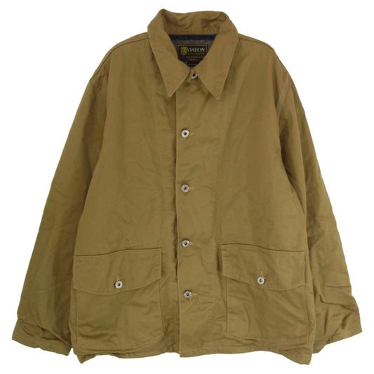 Buzz Rickson's バズリクソンズ BR15770 AVIATION ASSOCIATES ARMY WORKING JACKET TROY BLANKET LINED ブランケットライナー アーミー ワーク ジャケット カーキ系 40【中古】