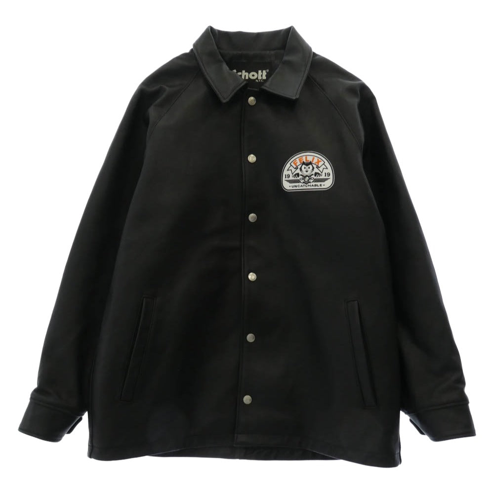 schott ショット 3121026 SHEEP COACH JKT シープスキン レザー コーチジャケット ブラック系 M【中古】