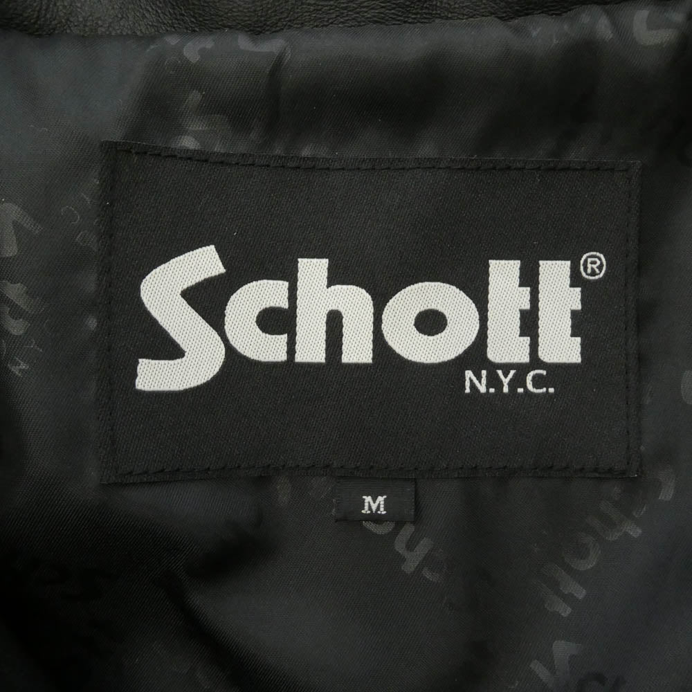 schott ショット 3121026 SHEEP COACH JKT シープスキン レザー コーチジャケット ブラック系 M【中古】