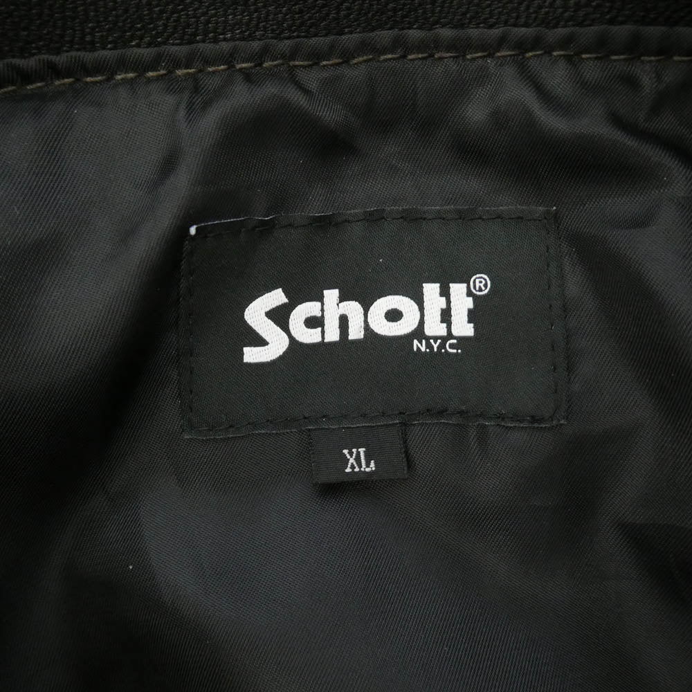 schott ショット 782-3250075 GOAT NEWBIE LEATHER JACKET ゴート ニュービー レザー ジャケット ブラック系 XL【中古】