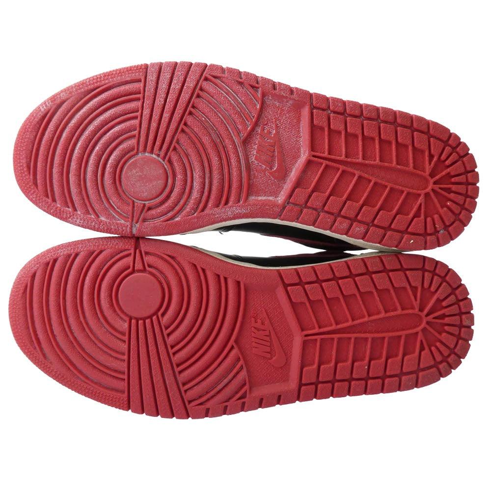 NIKE ナイキ 130207-061 94年製 AIR JORDAN 1 HIGH Bred AJ1 エアジョーダン ハイ ブレッド ハイカット スニーカー ブラック系 レッド系 27cm【中古】
