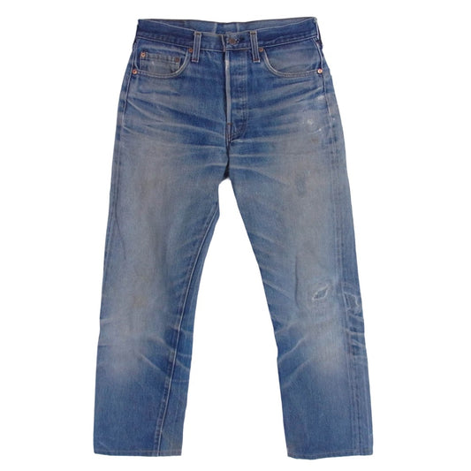 Levi's リーバイス 501 赤耳 サークルR ボタン裏刻印524 黒カンヌキ デニム パンツ ブルー系 W29L38【中古】