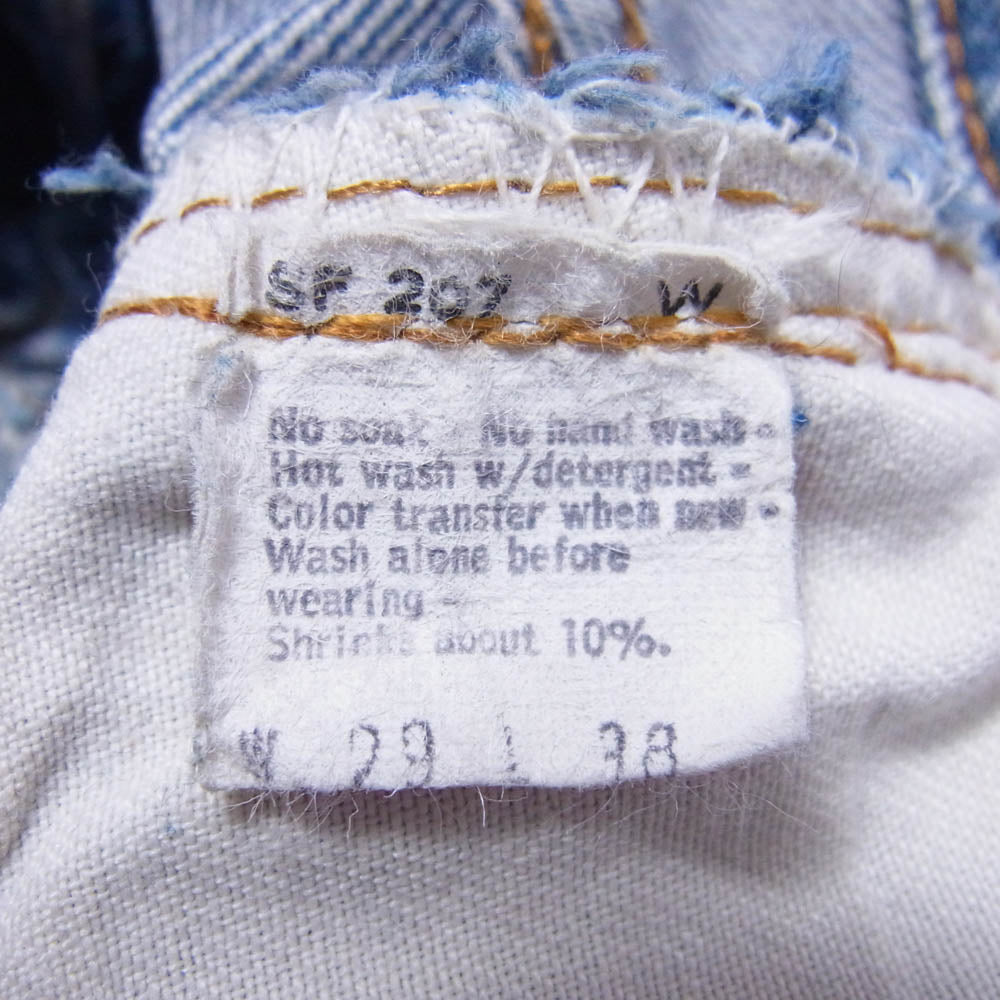 Levi's リーバイス 501 赤耳 サークルR ボタン裏刻印524 黒カンヌキ デニム パンツ ブルー系 W29L38【中古】