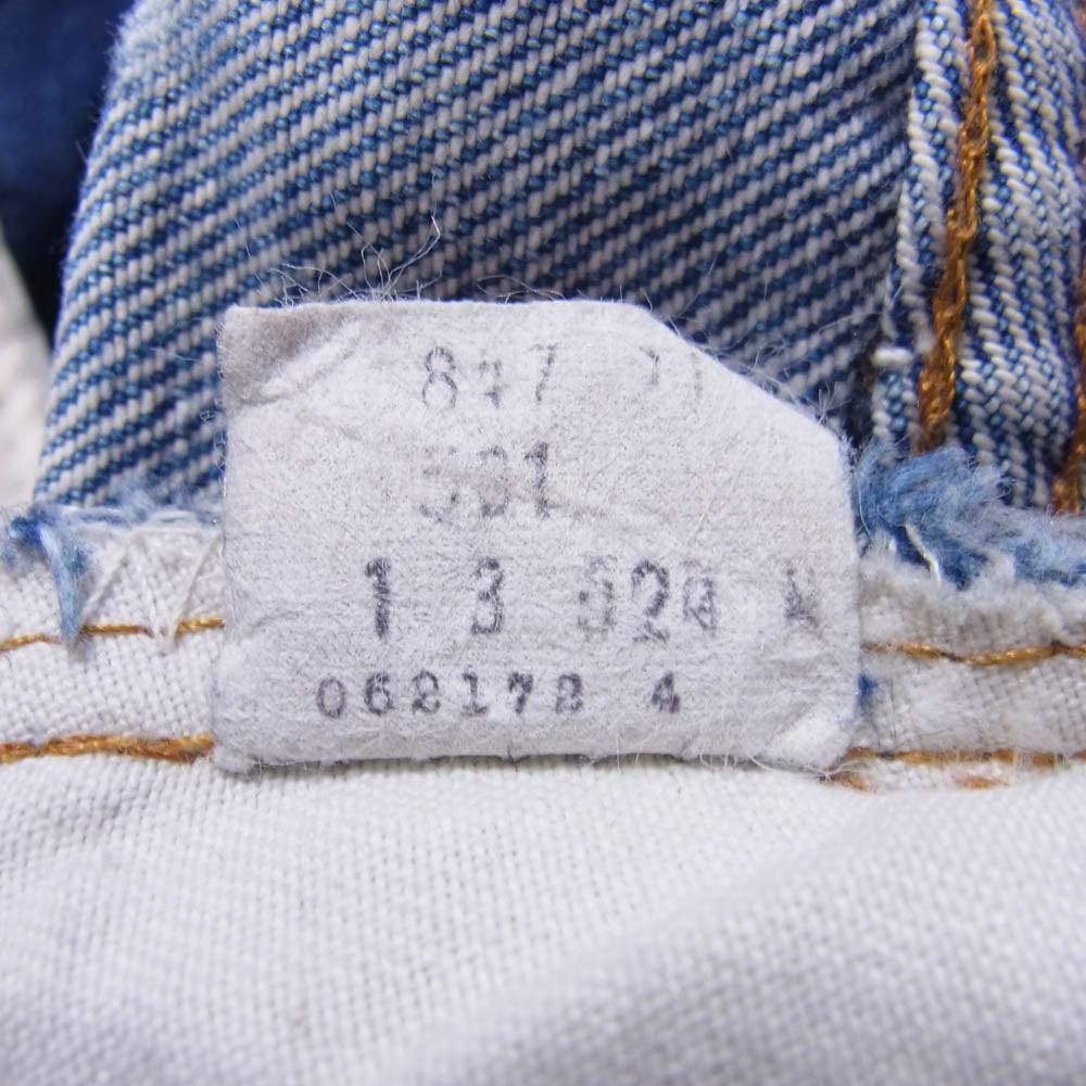 Levi's リーバイス 501 赤耳 サークルR ボタン裏刻印524 黒カンヌキ デニム パンツ ブルー系 W29L38【中古】