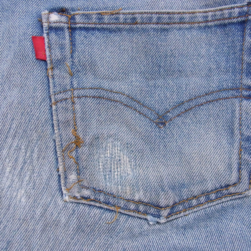 Levi's リーバイス 501 赤耳 サークルR ボタン裏刻印524 黒カンヌキ デニム パンツ ブルー系 W29L38【中古】