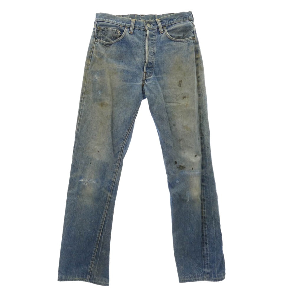 Levi's リーバイス 501 66前期 small e ボタン裏刻印6 平行ステッチ デニム パンツ インディゴブルー系 表記無し【中古】