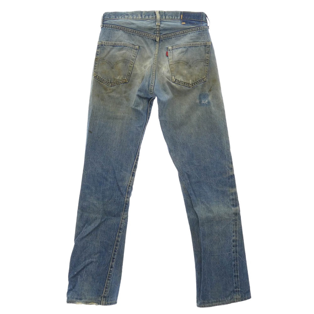 Levi's リーバイス 501 66前期 small e ボタン裏刻印6 平行ステッチ デニム パンツ インディゴブルー系 表記無し【中古】