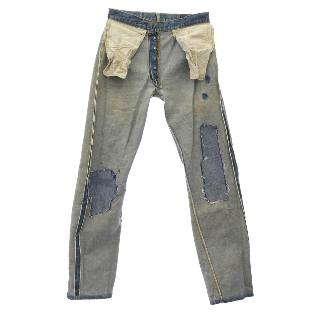 Levi's リーバイス 501 66前期 small e ボタン裏刻印6 平行ステッチ デニム パンツ インディゴブルー系 表記無し【中古】