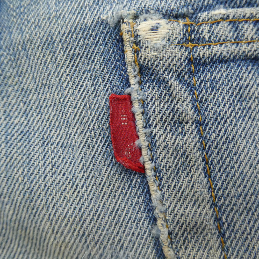 Levi's リーバイス 501 66前期 small e ボタン裏刻印6 平行ステッチ デニム パンツ インディゴブルー系 表記無し【中古】