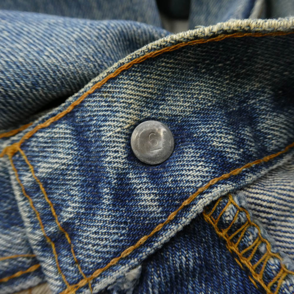 Levi's リーバイス 501 66前期 small e ボタン裏刻印6 平行ステッチ デニム パンツ インディゴブルー系 表記無し【中古】