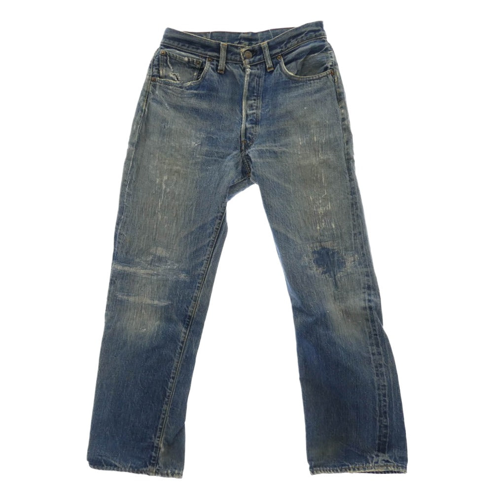 Levi's リーバイス 501 66前期 BIG E ボタン裏刻印6 平行ステッチ デニム パンツ インディゴブルー系 表記無し【中古】