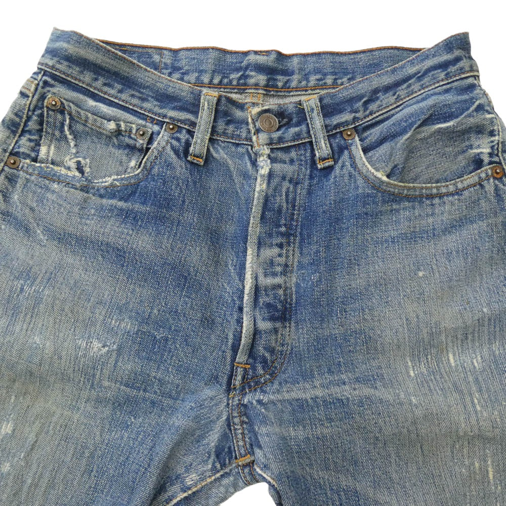 Levi's リーバイス 501 66前期 BIG E ボタン裏刻印6 平行ステッチ デニム パンツ インディゴブルー系 表記無し【中古】