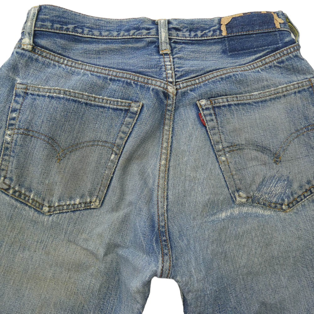 Levi's リーバイス 501 66前期 BIG E ボタン裏刻印6 平行ステッチ デニム パンツ インディゴブルー系 表記無し【中古】