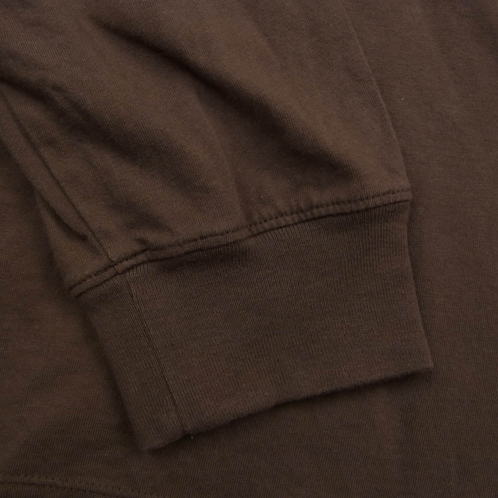 FEAR OF GOD フィアオブゴッド ESSENTIALS エッセンシャルズ ラバーロゴ 長袖Tシャツ ブラウン系 L【中古】