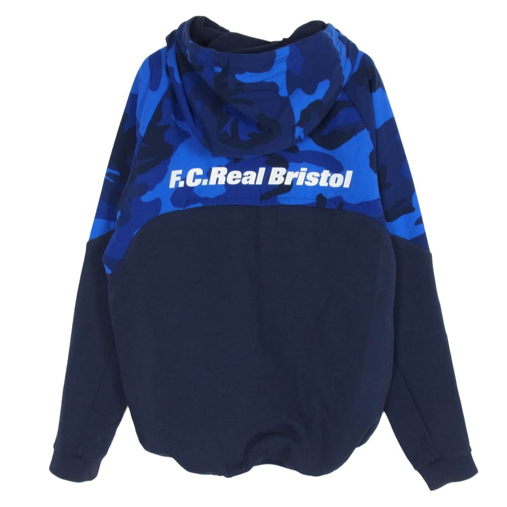 F.C.R.B. エフシーアールビー 21AW FCRB-212061 VENTILATION HOODIE ベンチレーション ジップアップ フーディー パーカー ブルゾン ブルー系 S【中古】