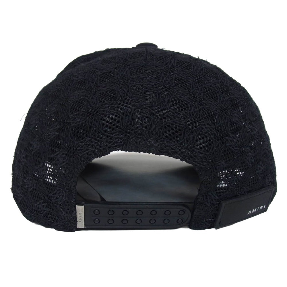 AMIRI アミリ AMHATR1030 MA TWO TONE TRUCKER HAT MA ロゴ トラッカー メッシュ キャップ 帽子 ブラック系【中古】