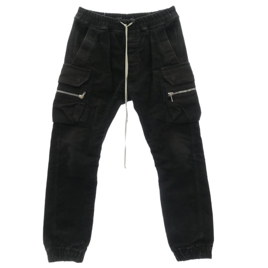Rick Owens リックオウエンス 23AW RU02C7396-TB MASTODON CARGO マストドン カーゴ ドローストリング仕様 ブラック パンツ ブラック系 US38【中古】
