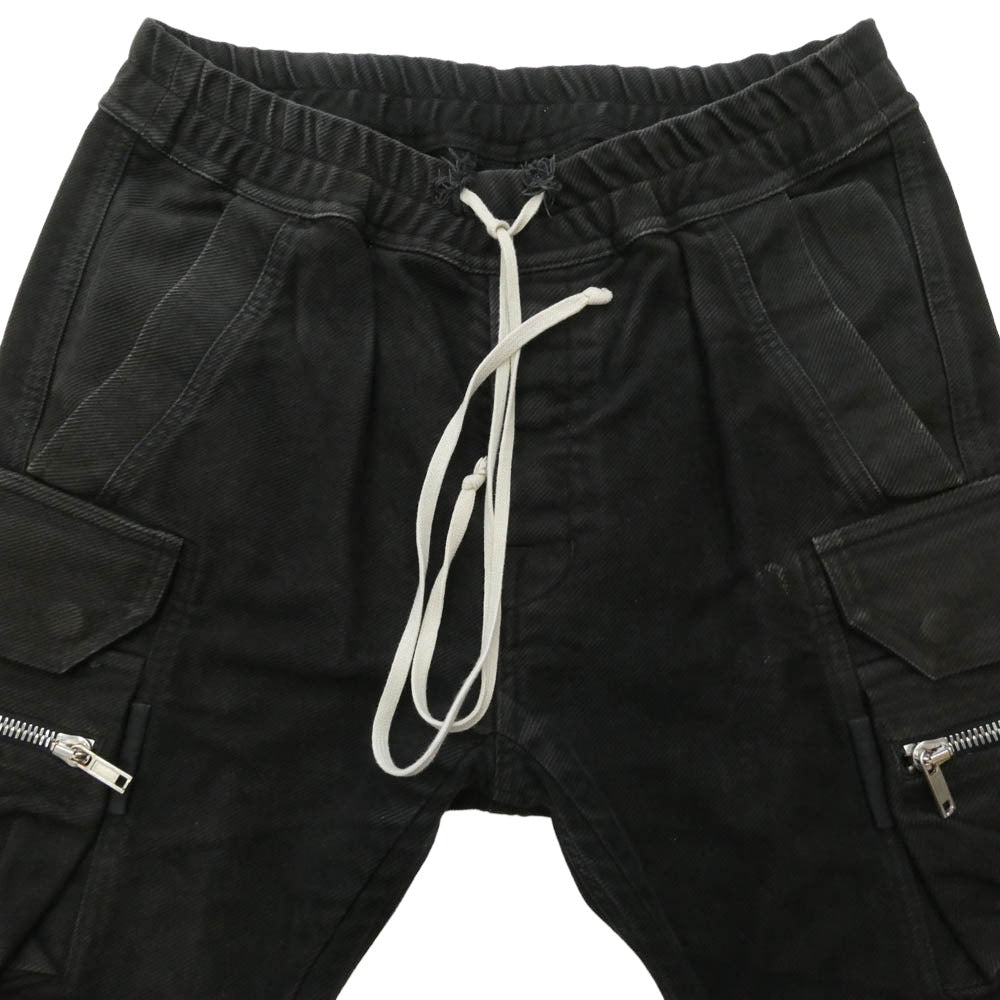 Rick Owens リックオウエンス 23AW RU02C7396-TB MASTODON CARGO マストドン カーゴ ドローストリング仕様 ブラック パンツ ブラック系 48【中古】