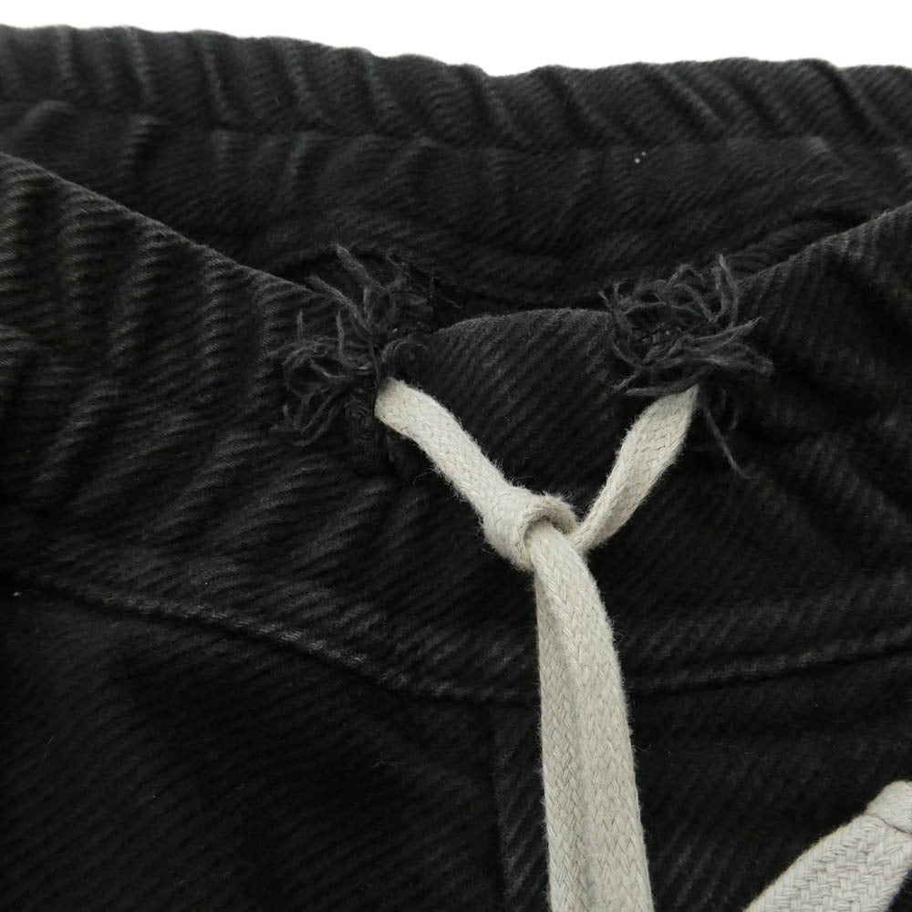 Rick Owens リックオウエンス 23AW RU02C7396-TB MASTODON CARGO マストドン カーゴ ドローストリング仕様 ブラック パンツ ブラック系 48【中古】