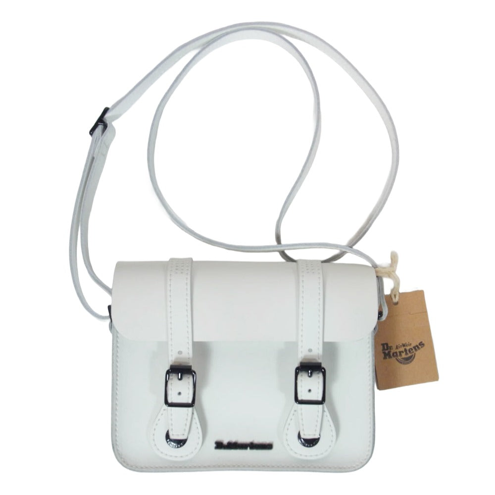 Dr.Martens ドクターマーチン AC917122 7 インチ サッチェル レザー ショルダー バッグ ホワイト系【新古品】【未使用】【中古】