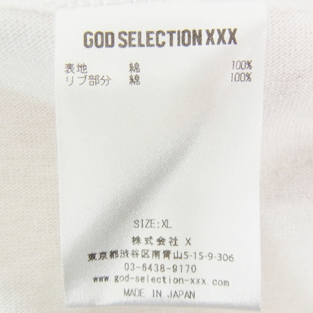 GOD SELECTION XXX ゴッドセレクション GX-S25-12FST-05 FRAGMENT T-Shirt フラグメント Tシャツ ホワイト系 XL【新古品】【未使用】【中古】
