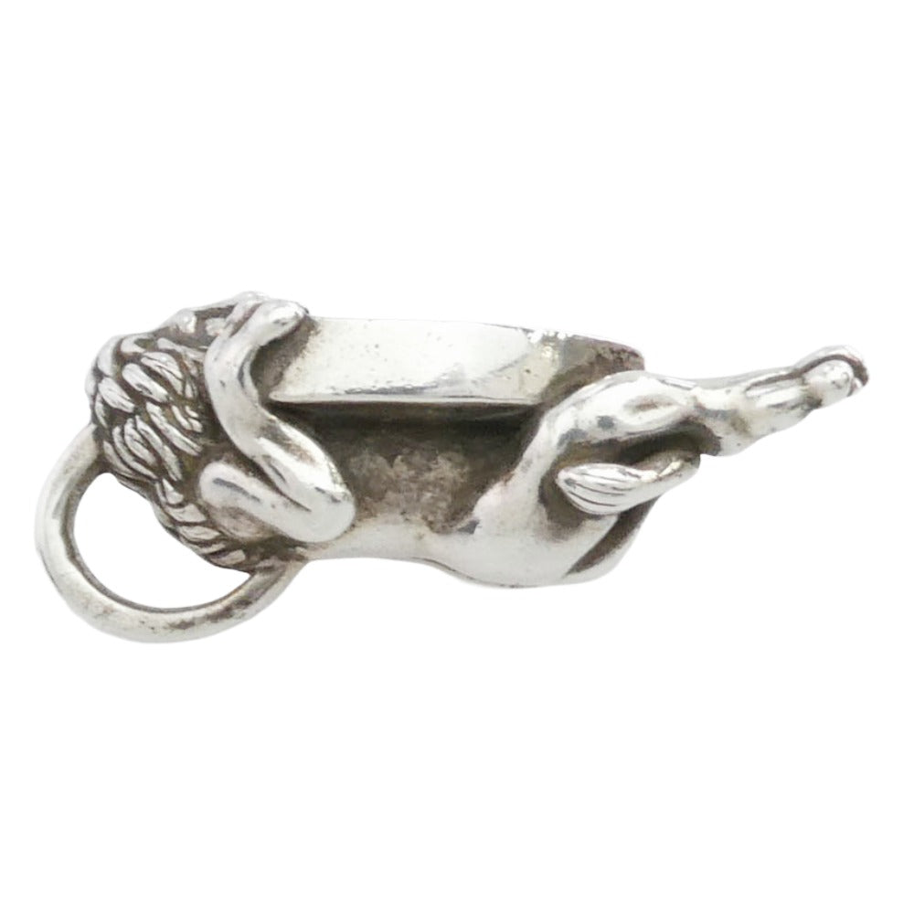 Justin Davis ジャスティンデイビス SPJ523 REGAL LION リーガルライオン オニキス シールド ペンダントトップ シルバー系【中古】