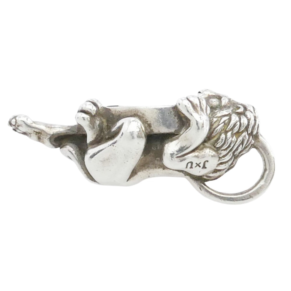 Justin Davis ジャスティンデイビス SPJ523 REGAL LION リーガルライオン オニキス シールド ペンダントトップ シルバー系【中古】