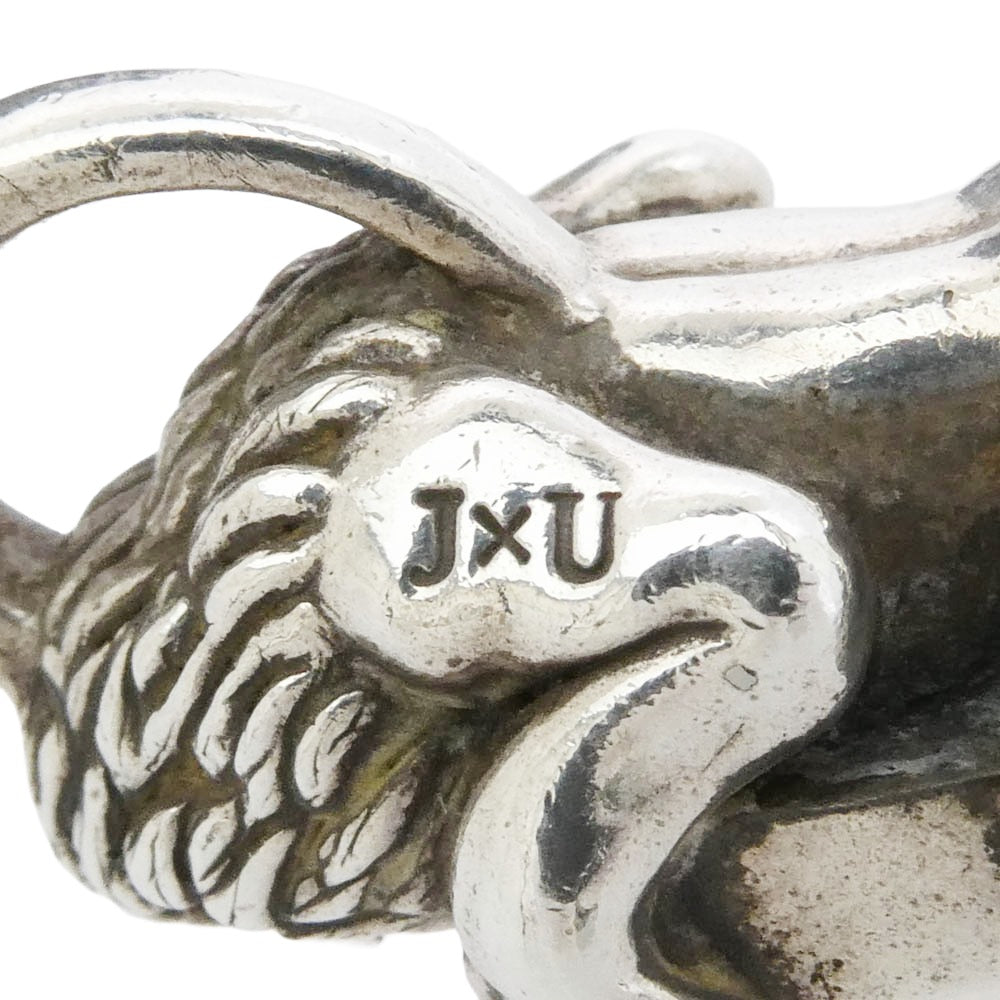 Justin Davis ジャスティンデイビス SPJ523 REGAL LION リーガルライオン オニキス シールド ペンダントトップ シルバー系【中古】