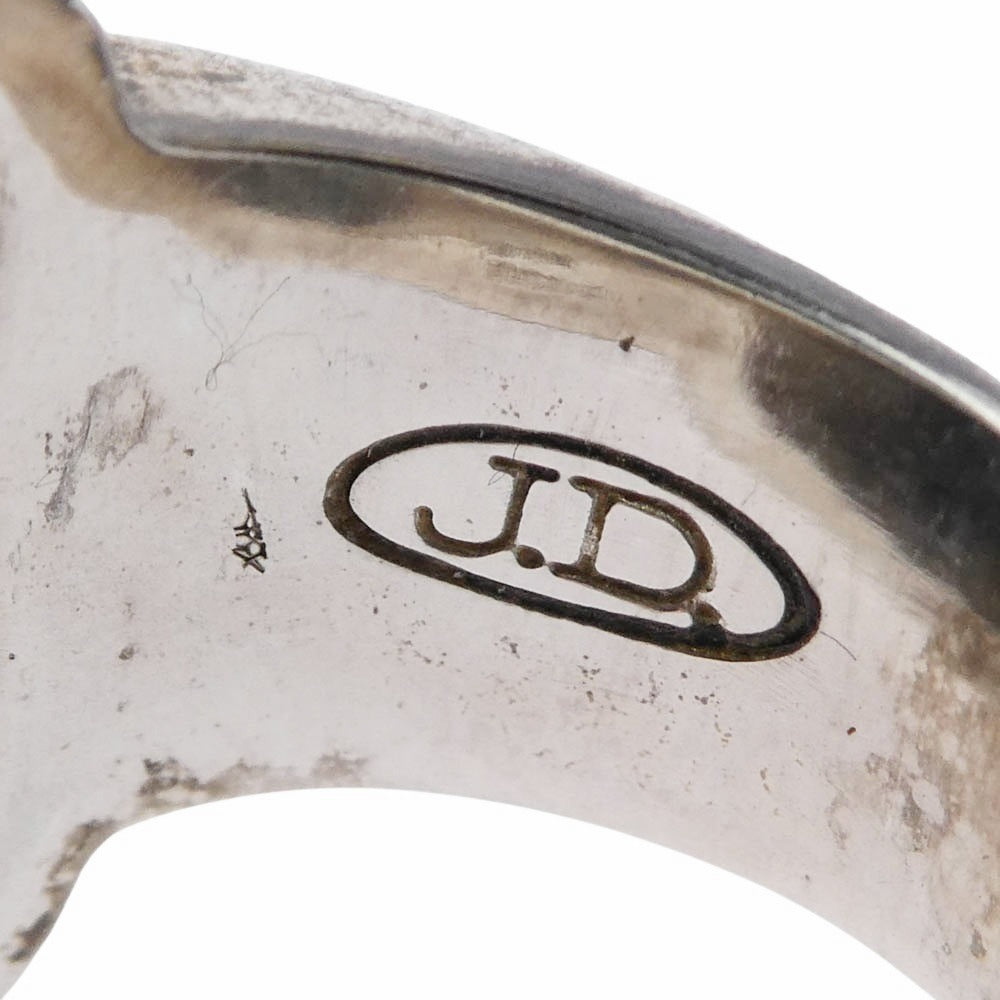 Justin Davis ジャスティンデイビス SRJ100 EMINEM エミネム オニキス クロス ダイヤモンド リング シルバー系 13号【中古】