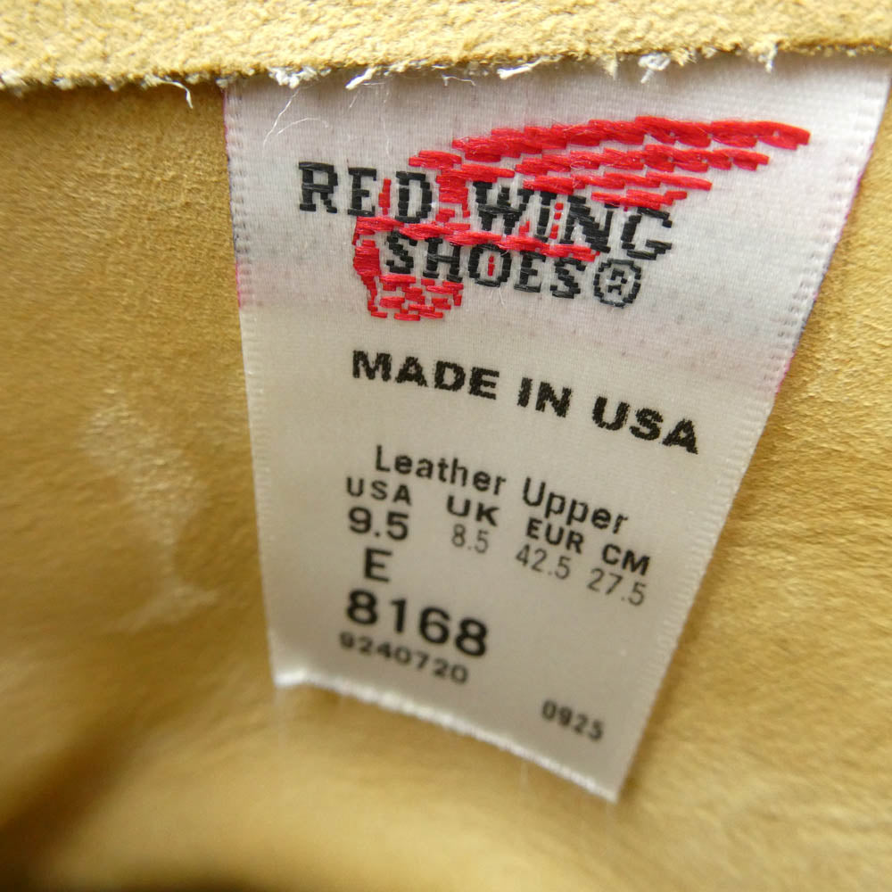 RED WING レッドウィング 8168 PECOS BOOTS ペコス ブーツ ベージュ系 US9.5【中古】