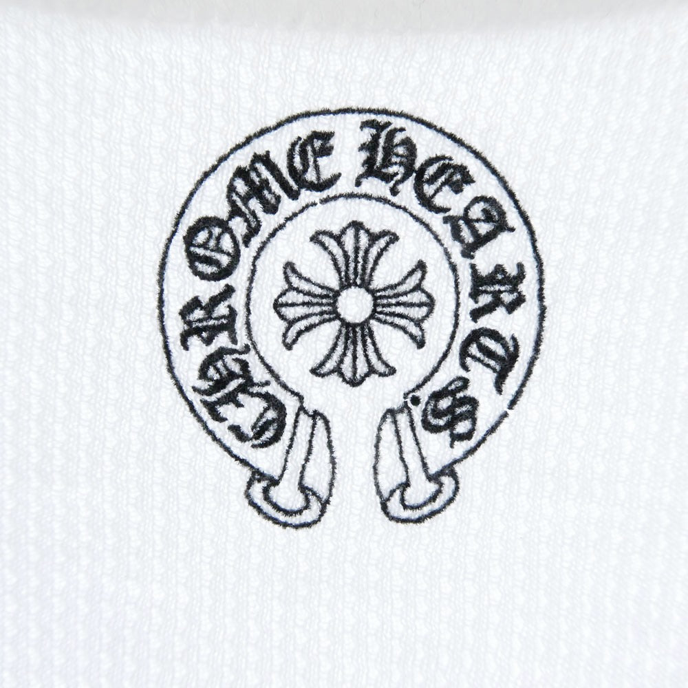 CHROME HEARTS クロムハーツ（原本無） ホースシュー サーマル ロングスリーブ 長袖 カットソー ホワイト系 M【中古】