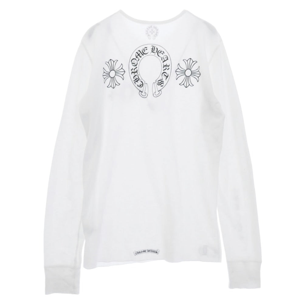 CHROME HEARTS クロムハーツ（原本無） ホースシュー CHプラス サーマル ロングスリーブ 長袖 カットソー ホワイト系 M【中古】