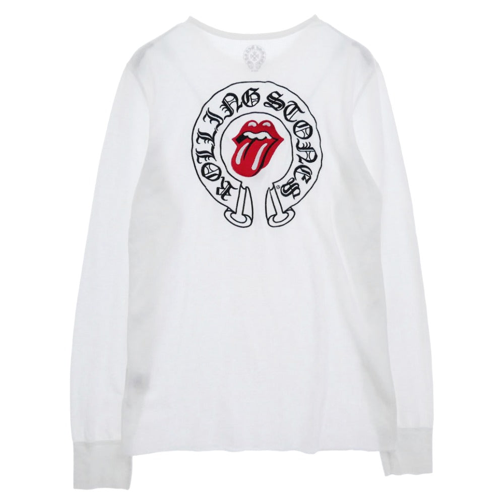 CHROME HEARTS クロムハーツ（原本無） リップアンドタン サーマル ロングスリーブ 長袖 カットソー ホワイト系 M【中古】