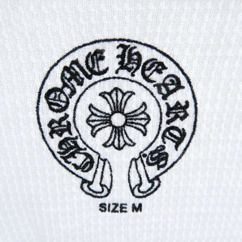 CHROME HEARTS クロムハーツ（原本無） リップアンドタン サーマル ロングスリーブ 長袖 カットソー ホワイト系 M【中古】