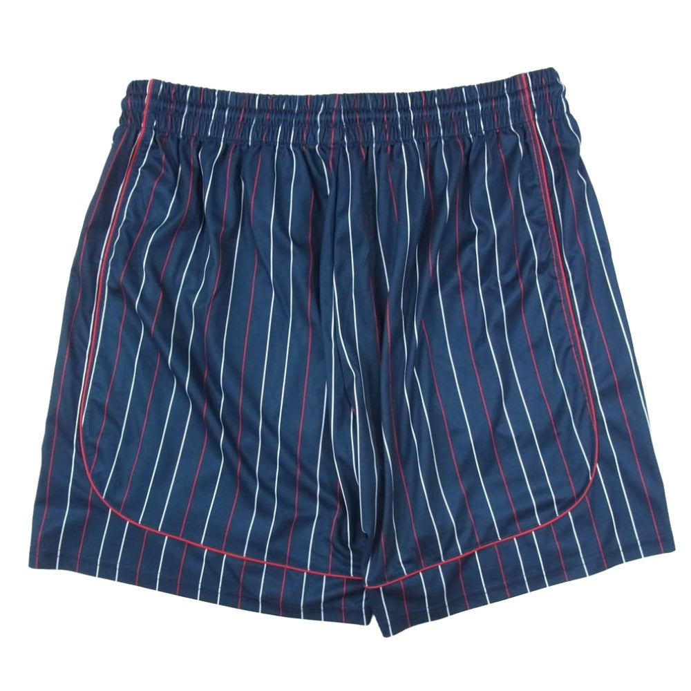 KITH キス PARIS パリ ストライプ ハーフ ショーツ パンツ ネイビー系 XL【中古】